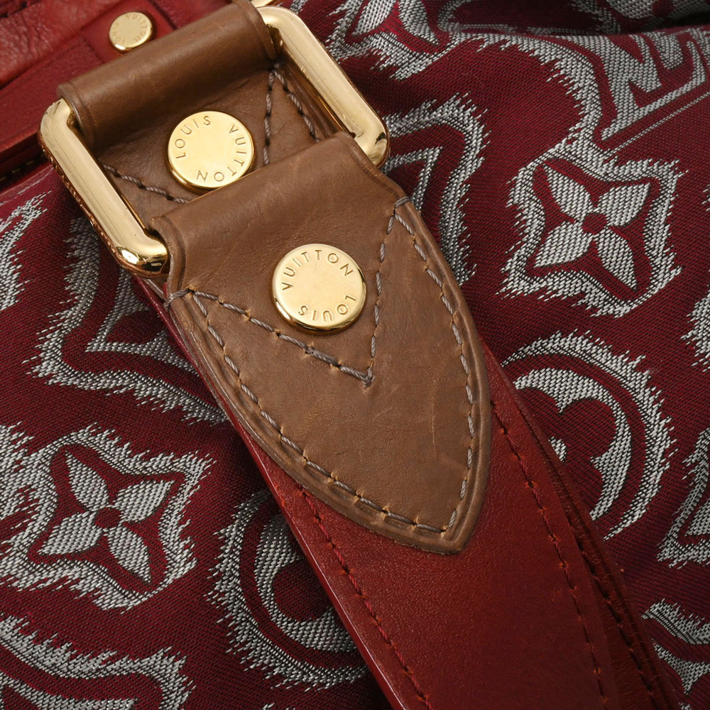 LOUIS VUITTON Aviator Pre Fall Collection Bordeaux Purple Red Leather Jacquard - Picture 9 of 11